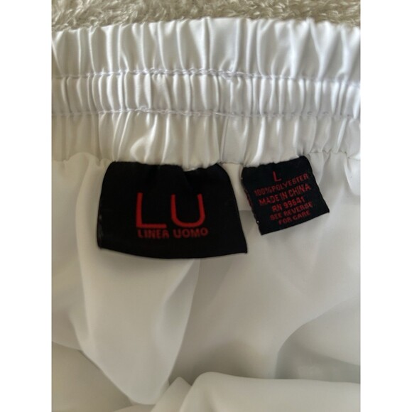 Linea Uomo Oversized Cargo  Track Suit White Nylon Size L Hiphop Athleisure - Picture 7 of 16